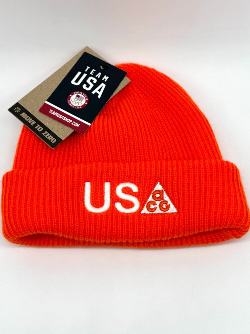 Nike ACG Team USA Olympics Beanie Hat NWT New Orange Winter Cap